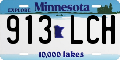 MN license plate 913LCH