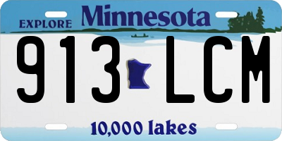 MN license plate 913LCM