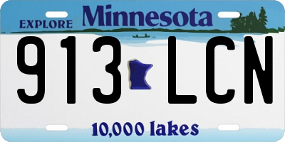MN license plate 913LCN