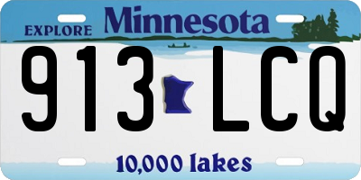 MN license plate 913LCQ