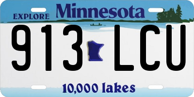 MN license plate 913LCU