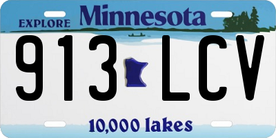 MN license plate 913LCV