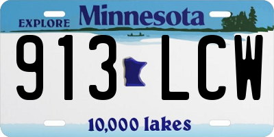 MN license plate 913LCW