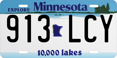 MN license plate 913LCY
