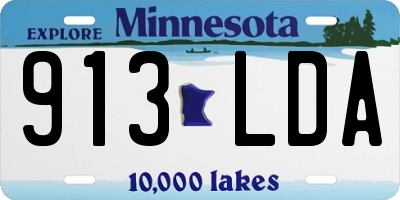MN license plate 913LDA