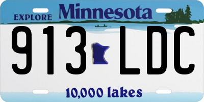 MN license plate 913LDC
