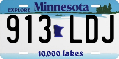 MN license plate 913LDJ