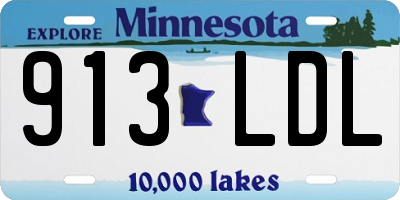 MN license plate 913LDL