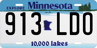 MN license plate 913LDO