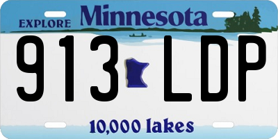 MN license plate 913LDP