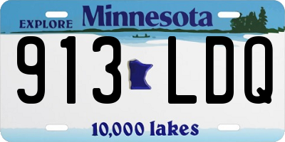 MN license plate 913LDQ