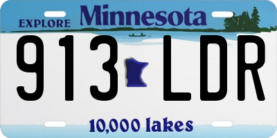 MN license plate 913LDR