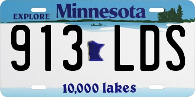 MN license plate 913LDS