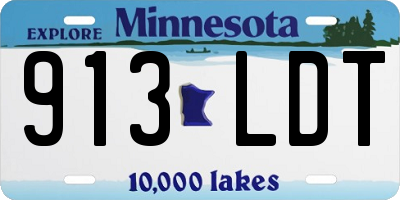 MN license plate 913LDT