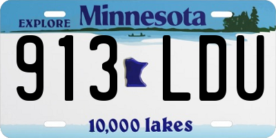MN license plate 913LDU