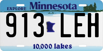 MN license plate 913LEH