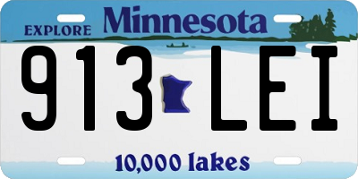 MN license plate 913LEI