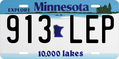 MN license plate 913LEP