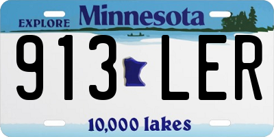 MN license plate 913LER