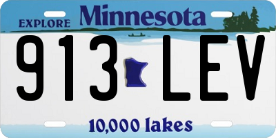 MN license plate 913LEV