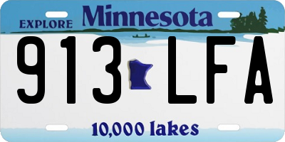MN license plate 913LFA