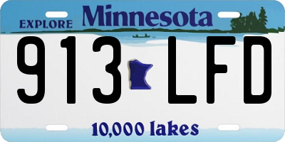MN license plate 913LFD