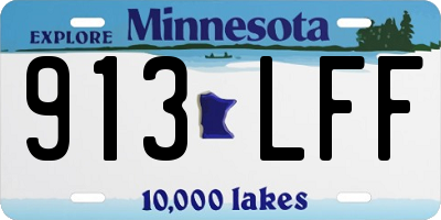 MN license plate 913LFF