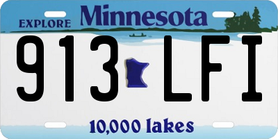 MN license plate 913LFI