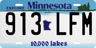 MN license plate 913LFM
