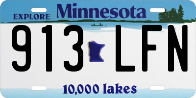 MN license plate 913LFN