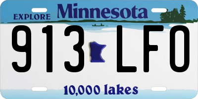 MN license plate 913LFO