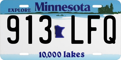 MN license plate 913LFQ