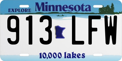 MN license plate 913LFW