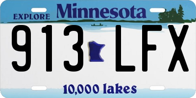 MN license plate 913LFX