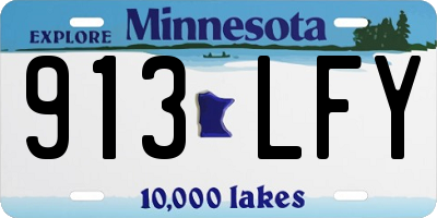 MN license plate 913LFY