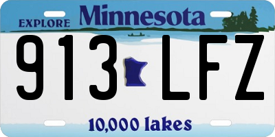 MN license plate 913LFZ