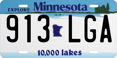 MN license plate 913LGA