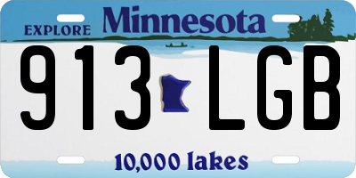 MN license plate 913LGB