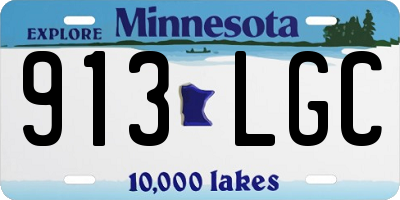 MN license plate 913LGC