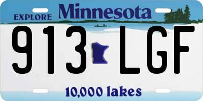 MN license plate 913LGF