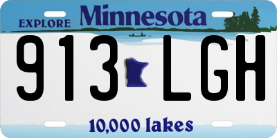 MN license plate 913LGH