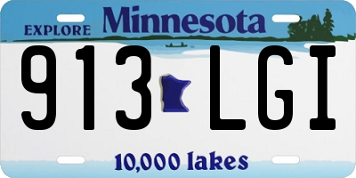 MN license plate 913LGI