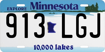 MN license plate 913LGJ