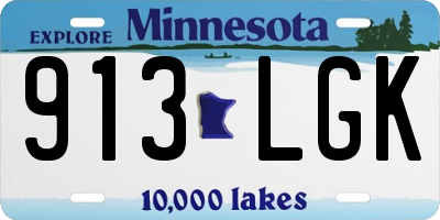MN license plate 913LGK