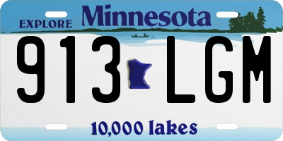 MN license plate 913LGM