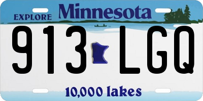 MN license plate 913LGQ