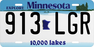 MN license plate 913LGR