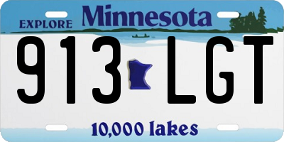 MN license plate 913LGT