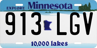 MN license plate 913LGV