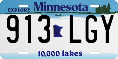 MN license plate 913LGY
